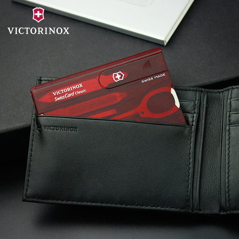 Victorinox维氏瑞士军刀 瑞士卡 透明红 0.7100.T 便携瑞士军刀卡