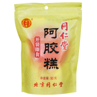 北京同仁堂(TRT)阿胶糕90g(原味)即食阿胶膏方便 女士型 固元膏 +慕丝妮米稀450g