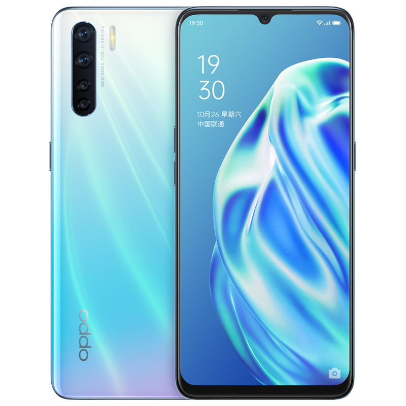 OPPO A91 8GB+128GB 融雪之光 4800万超清四摄 20W VOOC闪充3.0 光感屏幕指纹 全网通4G 全面屏拍照游戏智能手机