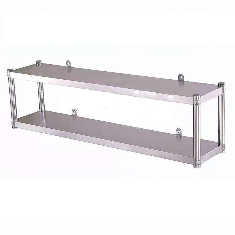 客304墙上架厨房不锈钢双层三层壁挂式置物架碗架调料挂墙架锅吊架