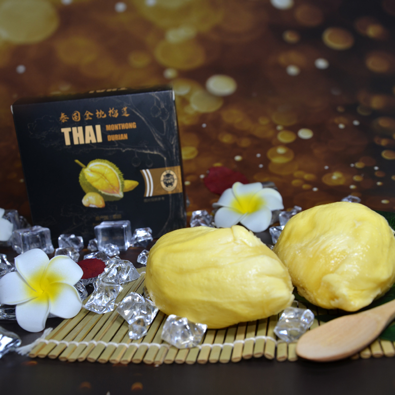 热带水果 恒虎 泰国金枕冷冻榴莲肉 300G*1 盒装