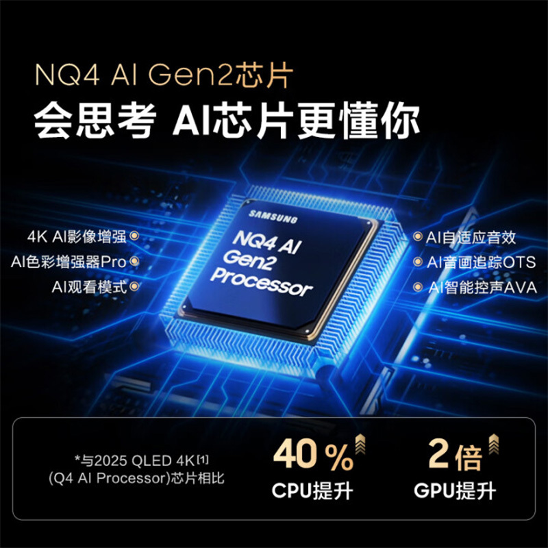 三星(SAMSUNG)65QN80F 65英寸Neo AI Mini LED电视 超薄4K QA65QN80FAJXXZ