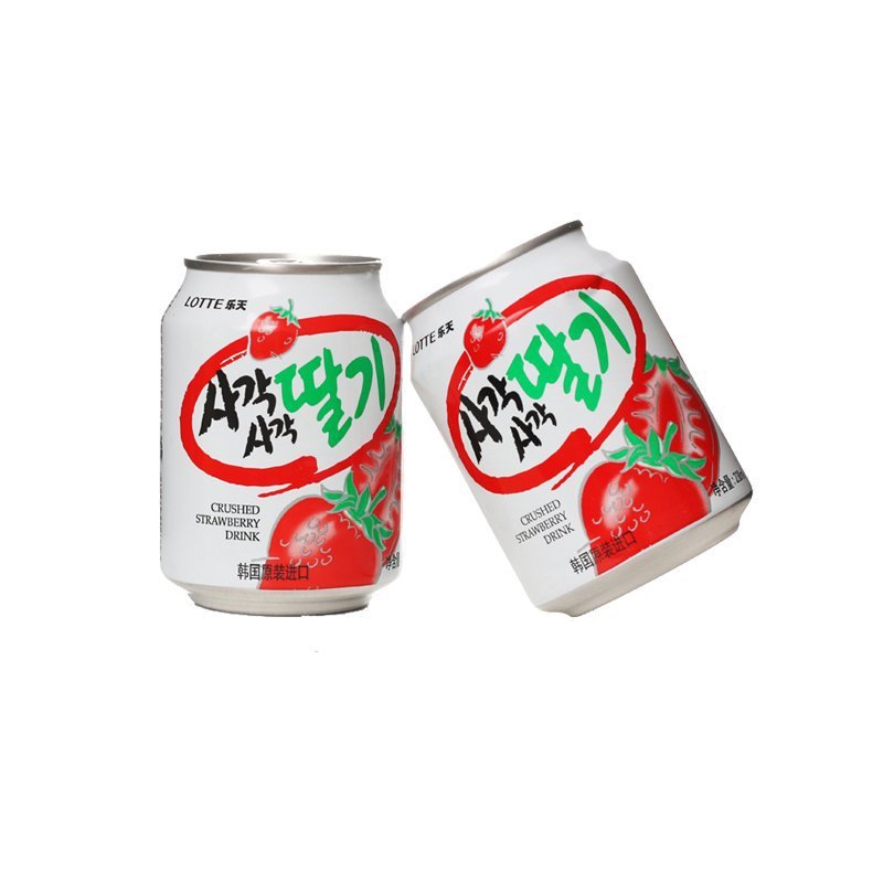 韩国Lotte/乐天草莓果肉饮料 238ml *12罐 X