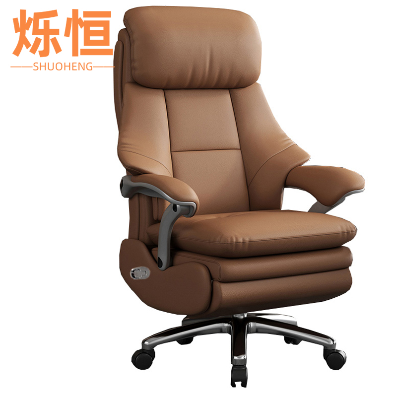 烁恒老板椅头层牛皮把高清大图