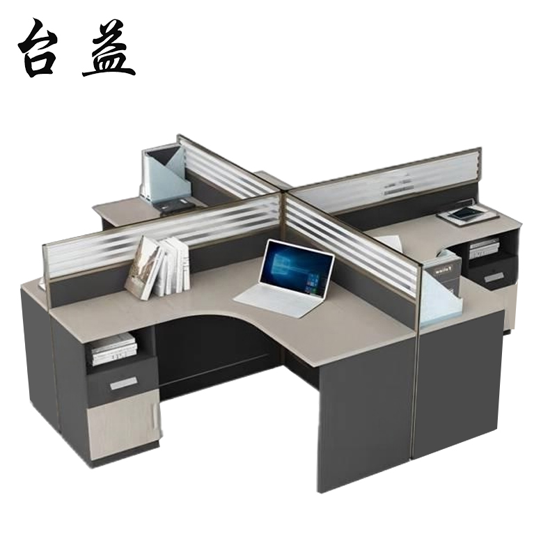 台益 办公桌 屏风工位(四人位)TY-GW2024131 2820*2820*1100mm 张高清大图