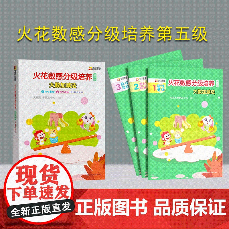 【正版新书】 火花数感分级培养第五级:大数加减法 火花思维研发中心 清华大学出版社 儿童数学启蒙 小学入学准备 低段加减