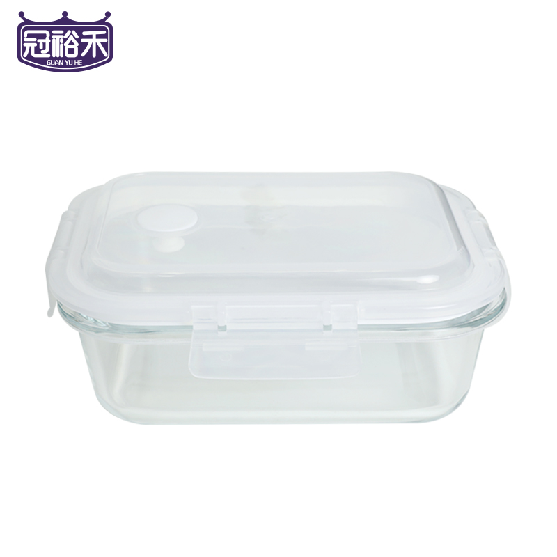 冠裕禾 玻璃保鲜盒饭盒 长方形-570ml 个