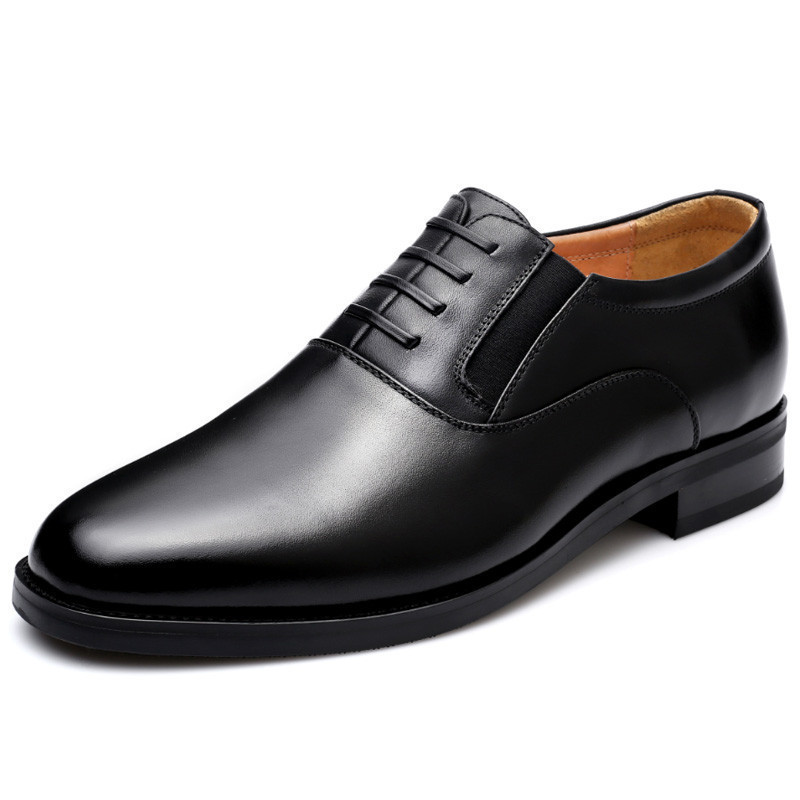 强人3515春季将军鞋商务正装鞋简约套脚男士皮鞋视频