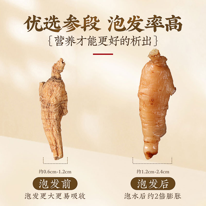 庄民 加拿大进口西洋参花旗参段0.5g/支 5g*20包高清大图
