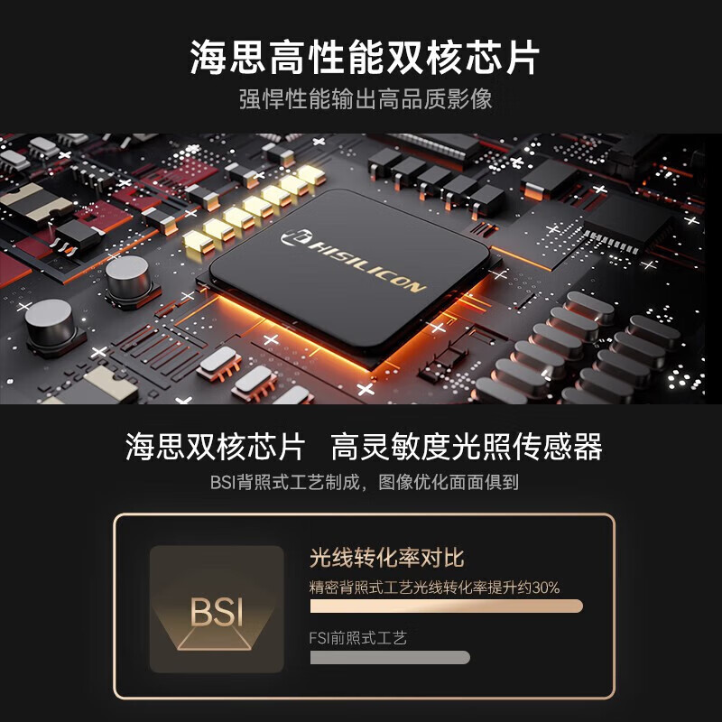 海雀AI摄像头 云台超清版2.5K 官方标配 (支持鸿蒙智联) 360°全景 超微光全彩 AI人形/哭声/异响侦测