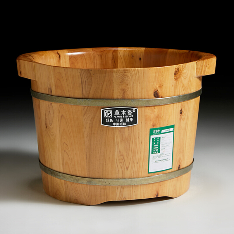 泡脚桶木质小号泡脚盆足浴桶实木洗脚盆香柏木盆养身桶家用安心抵