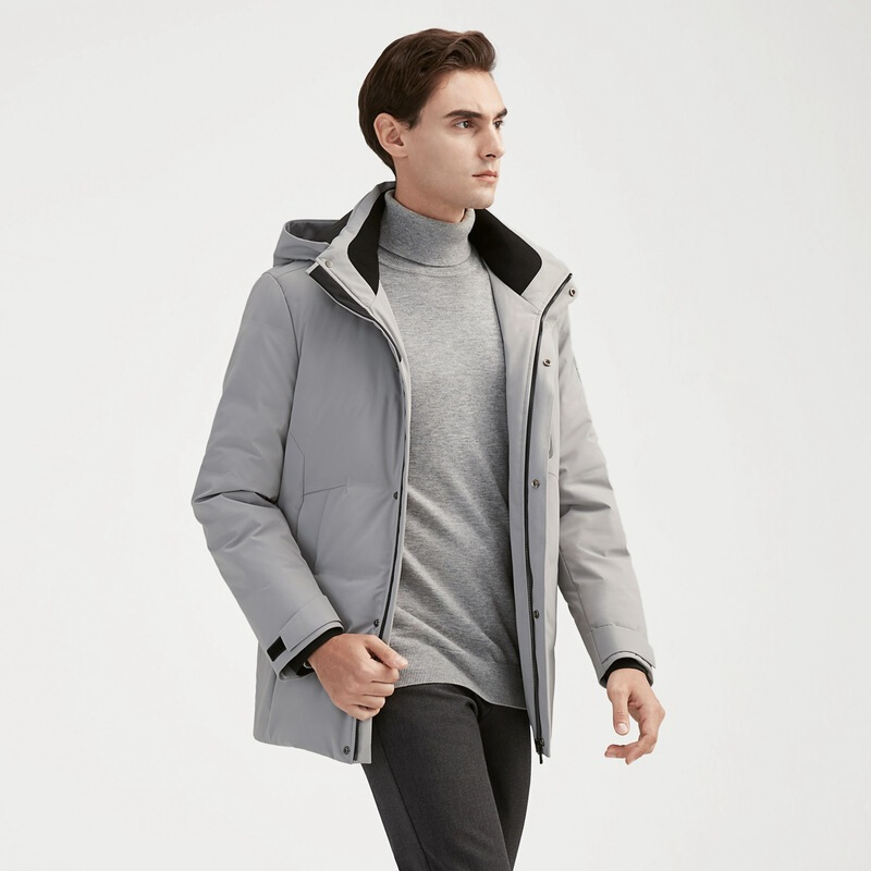 尼克服柒牌羽绒服男时尚青年运动休闲帽领可拆卸兔毛内胆外套121jj