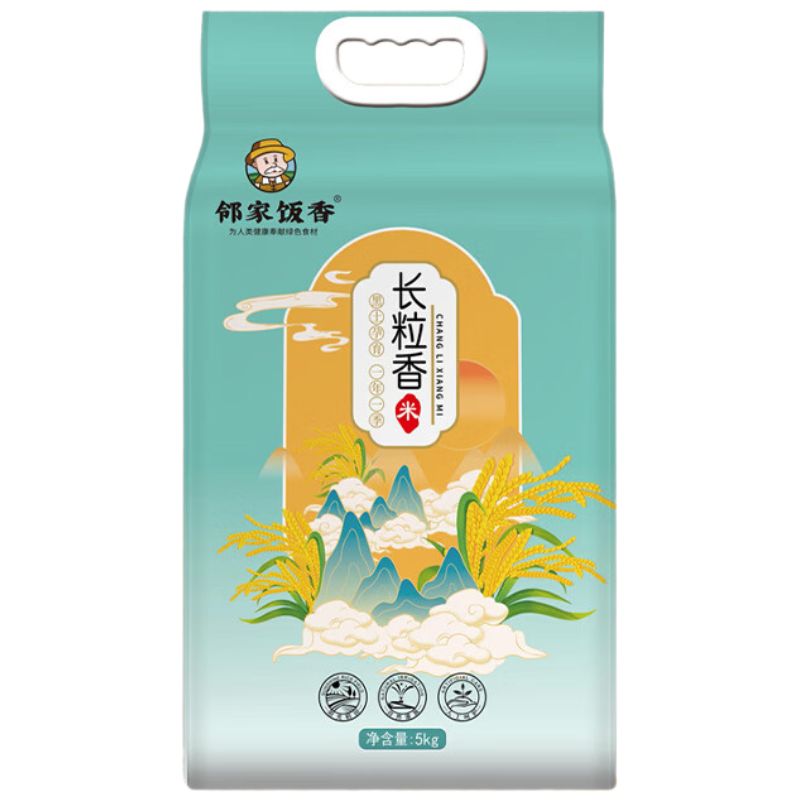 邻家饭香 东北大米 长粒香米 5kg/袋真空双层包装 LJFX86-C