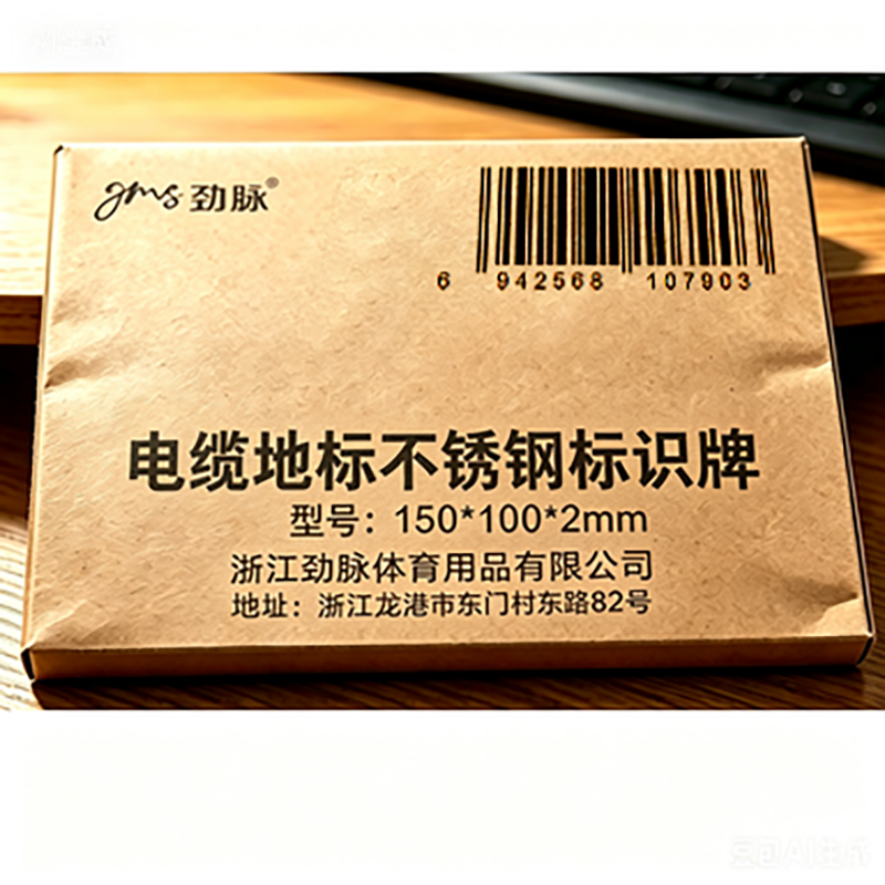 劲脉 电缆地标不锈钢标识牌 150*100*2mm 张高清大图