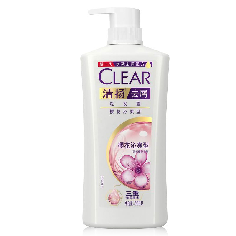 清扬CLEAR洗发水男士控油去屑洗发水套装洗发液樱花沁爽型720g*2瓶送100g*2