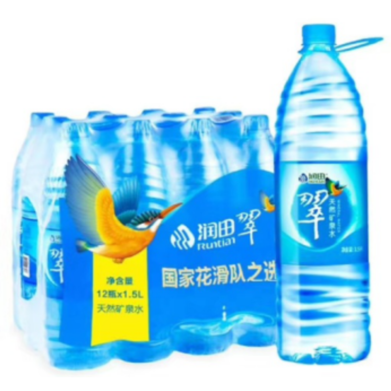晋唐 润田翠天然矿泉水 瓶装1.5L*12瓶 彩塑包