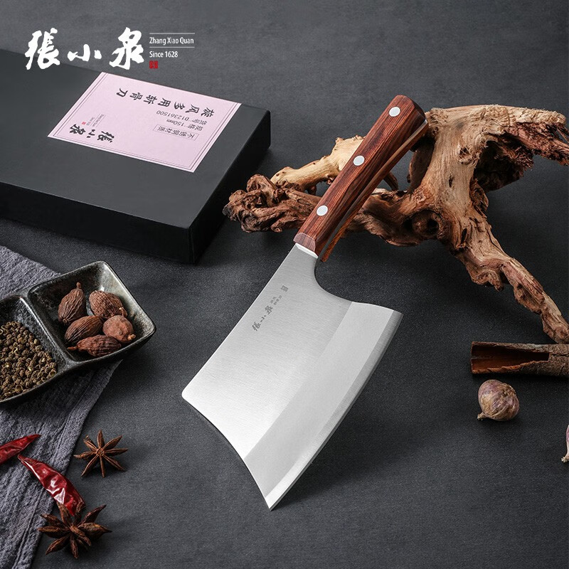 张小泉菜刀家用砍骨刀正宗斩骨刀厨师剁骨刀屠夫肉铺砍骨头专用刀砍骨斧 强力砍骨刀 礼盒装高清大图