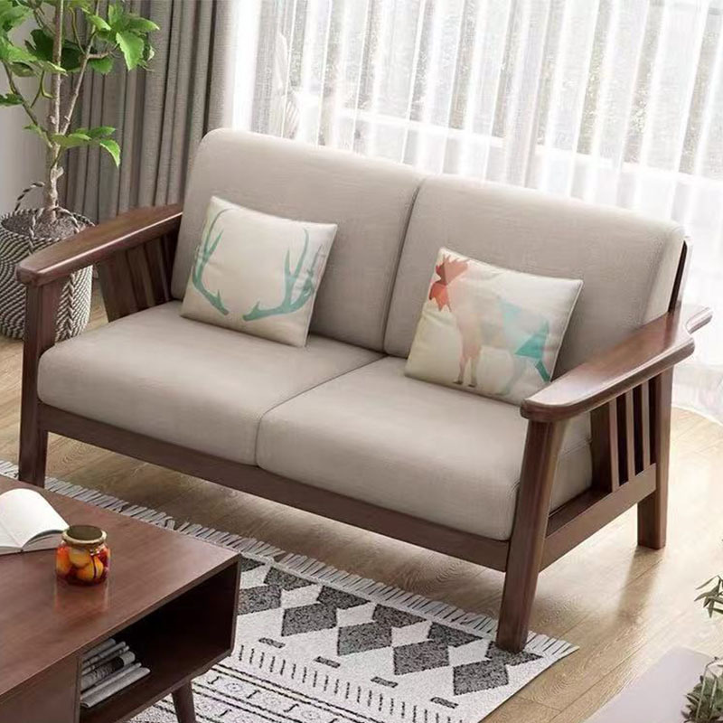 苏宁 质凡 北欧全实木沙发 双人位沙发高清大图