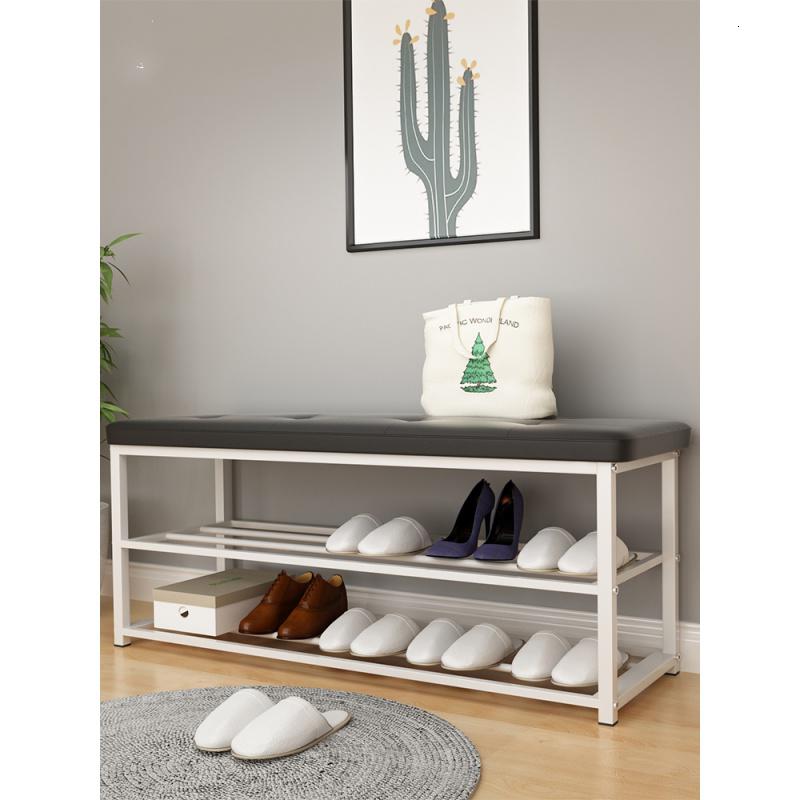 换鞋凳挂衣架一体家用进门口可坐鞋柜多功能软包坐垫收纳穿鞋凳子