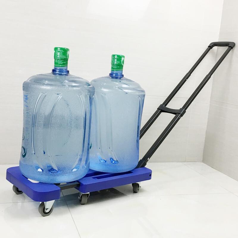 折叠手拉车便携拉杆车搬运手推车平板车拉货小推车家用静音小拖车