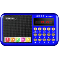 【加赠充电头】纽曼L56 数码充电收音机FM播放器 蓝色 收音机MP3老人插卡音箱便携式随身听 校园广播 充电插卡音箱