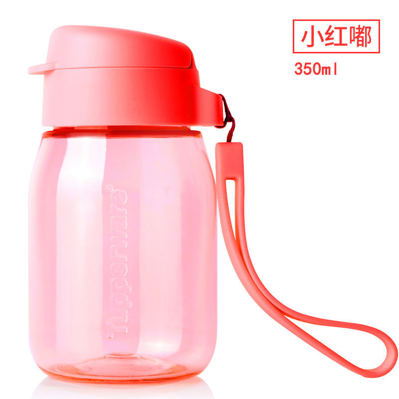 Tupperware特百惠 cc企鹅杯吸管便携防漏学生儿童女塑料水杯 嘟嘟杯 小红嘟 350ml(无吸管)