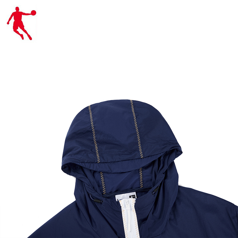 乔丹 梭织夹克 团购专享梭织夹克 男女同款 蓝丝绒/乔丹白 ZJD43221963A 件(4XL)高清大图