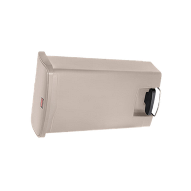 乐柏美 Rubbermaid 塑料前踏板式垃圾桶30L,米色