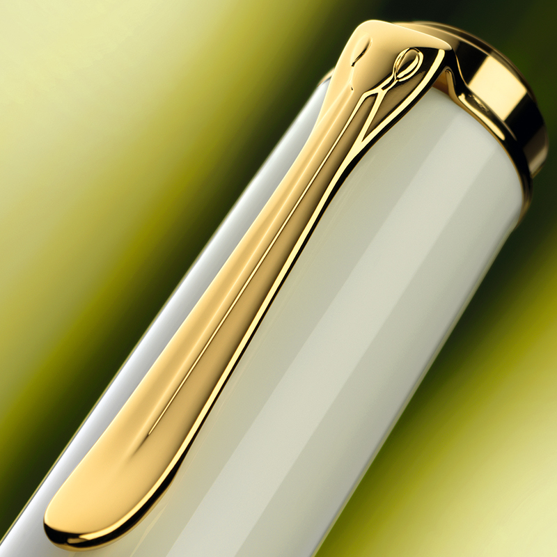 德国百利金 Pelikan钢笔M401白乌龟M400玳瑁纹14K金 圆形礼盒