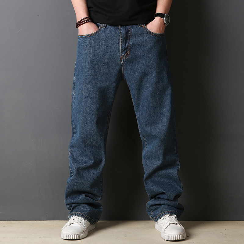 new lake男士牛仔裤 new lake阿库拉冬季宽松牛仔裤男秋冬天款直筒