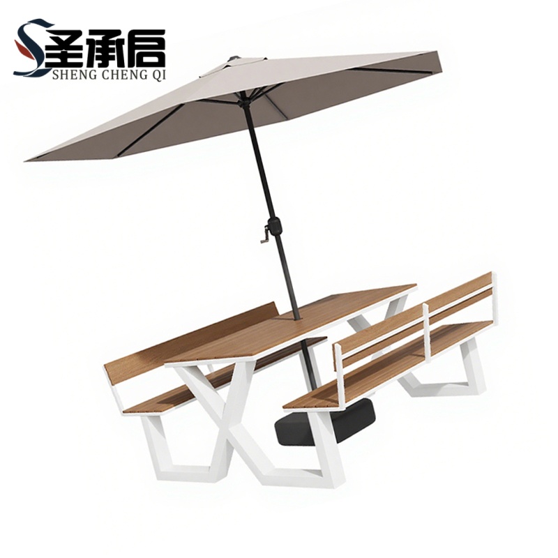 圣承启 塑木桌椅 120cm 套高清大图