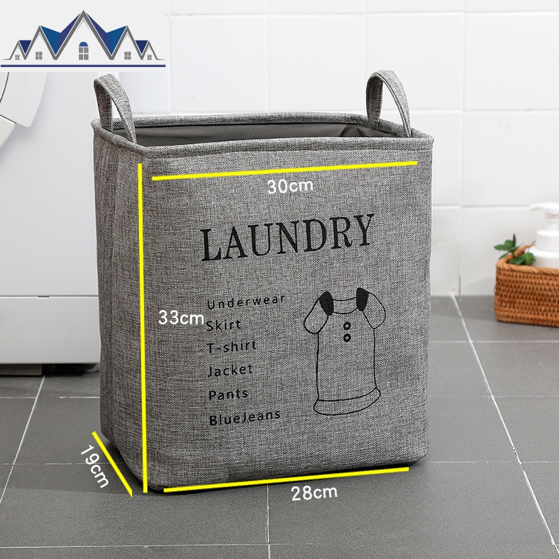 布艺脏衣服收纳筐折叠脏衣篮脏衣篓桶家用洗衣篮衣物玩具收纳 三维工匠收纳篮 灰色--衣服--小号