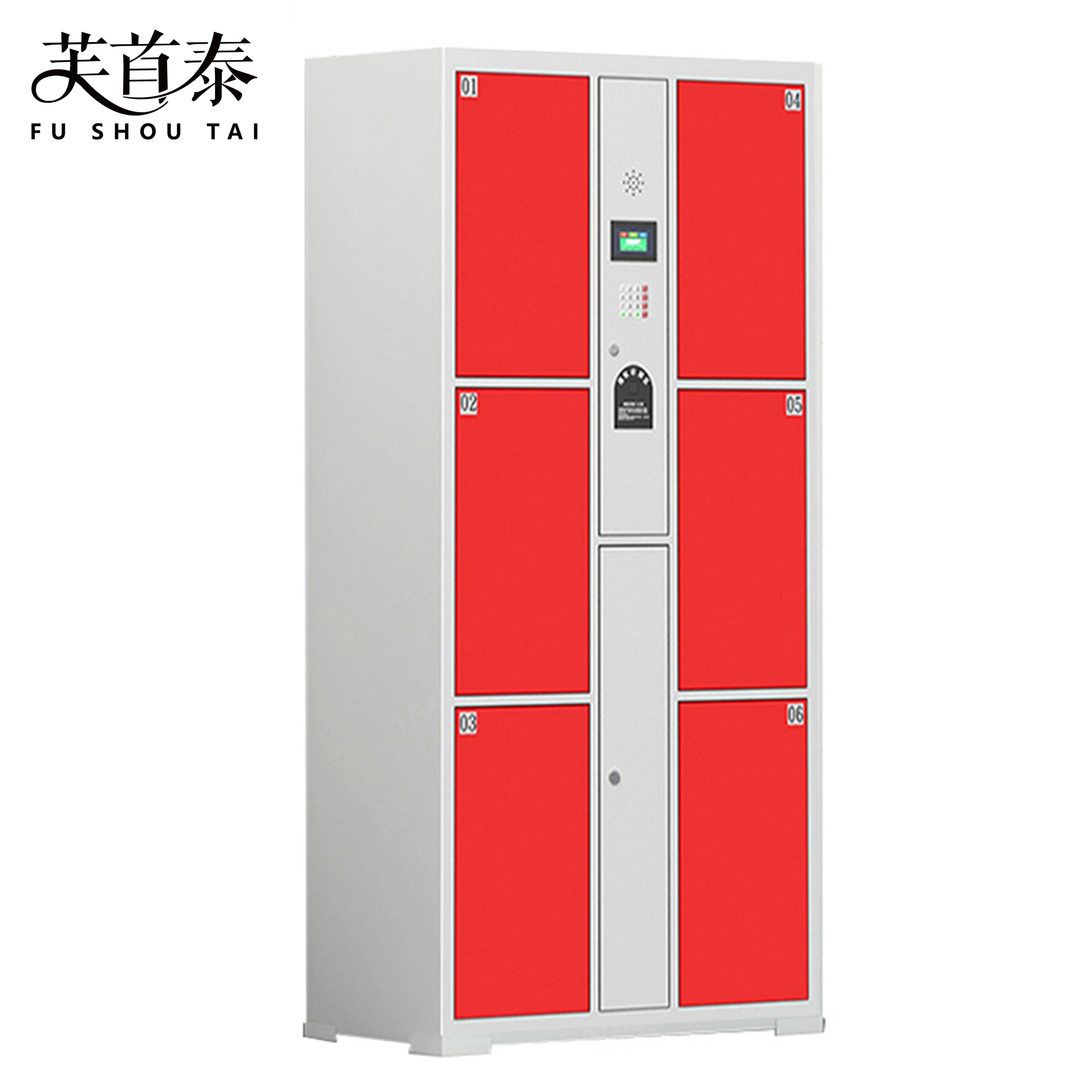 芙首泰电子存包柜指纹密码6门850*460*1800mm台高清大图