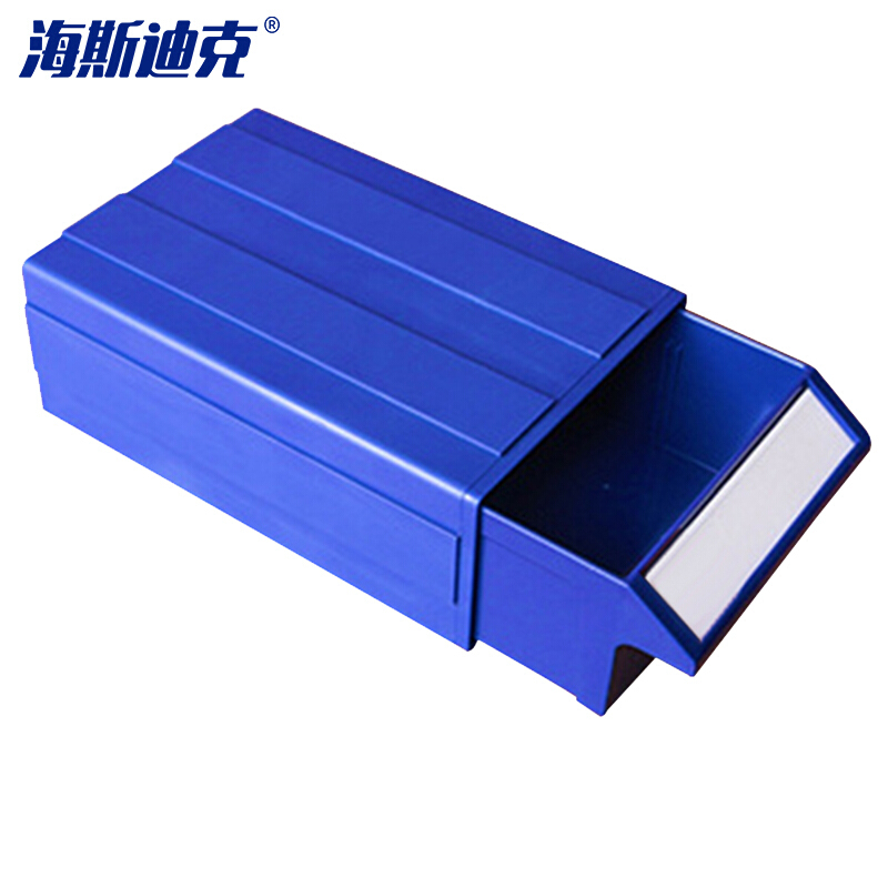 海斯迪克 gnjz-73 加厚组合式塑料零件盒 抽屉式物料盒 积木式元件盒螺丝盒 全蓝F4#290*180*110高清大图