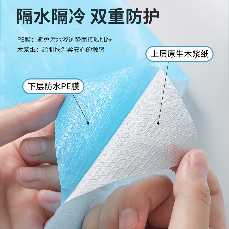谋福 一次性马桶垫 无纺布马桶套防水隔脏(PE防水马桶垫40*60cm 20片)高清大图