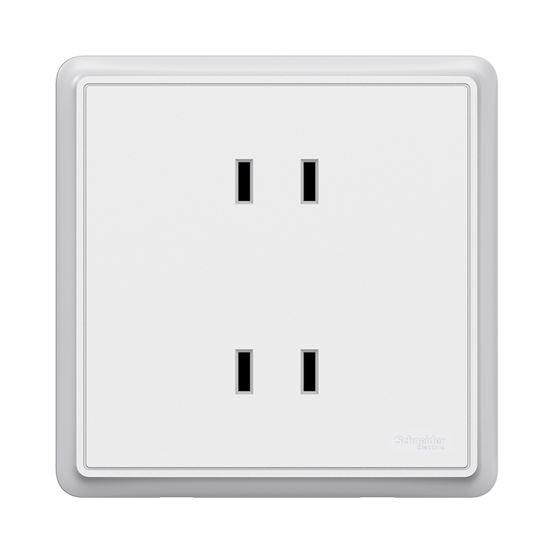 施耐德电气 智意系列经典白色开关插座 新国标五孔电源插座86型墙壁