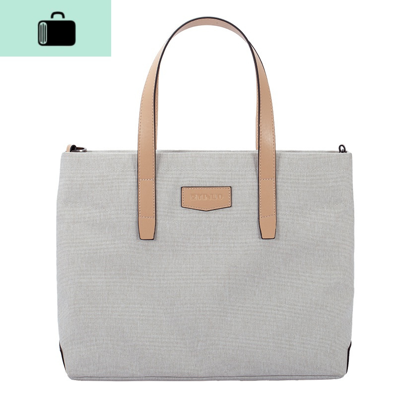 时尚手提公文包女士职业大容量帆布托特包斜挎简约单肩电脑包newlake
