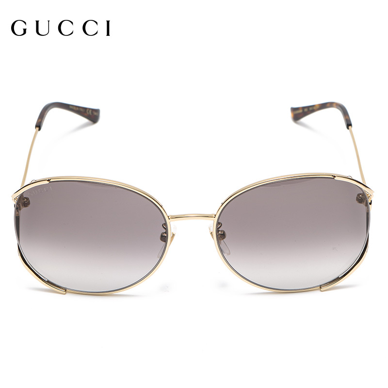 Gucci/古驰太阳镜2020新款女士防紫外线眼镜圆形大框墨镜GG0650SK-002-59