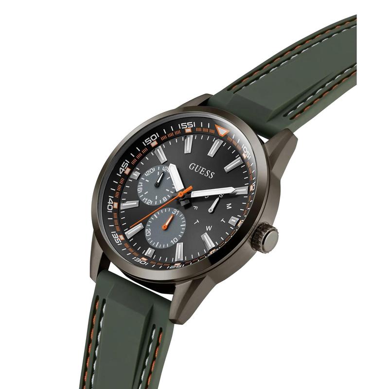 GUESS盖尔斯手表男多功能表盘石英黑色表盘圆形表盘硅胶表带高清大图