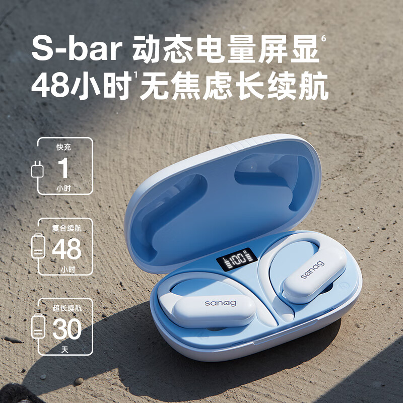 塞那 S-Z22SProMAX-耳机-黑色 蓝牙耳机无线挂耳开放入耳式降噪音乐运动健身超长高清大图