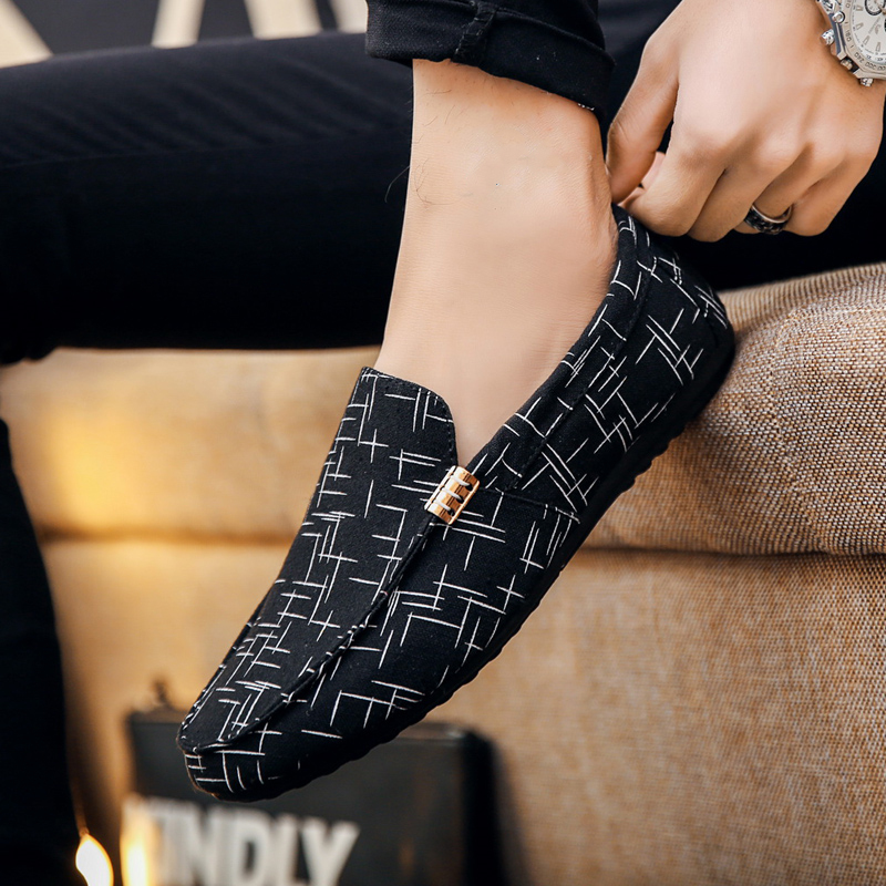 苏芈春季豆豆鞋男潮流韩版休闲套脚懒人鞋社会精神小伙一脚蹬驾车布鞋