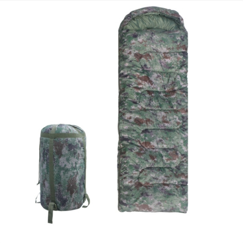 兵戎加厚迷彩睡袋 单兵户外野营保暖应急救灾睡袋 丛林星空睡袋2斤高清大图