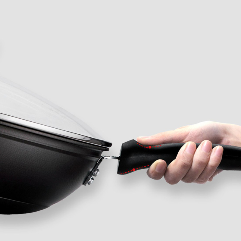 炊大皇炒锅36cm家用健康清新无油烟不粘锅厨房炒菜锅燃气灶电磁炉通用锅CKN4636BF高清大图