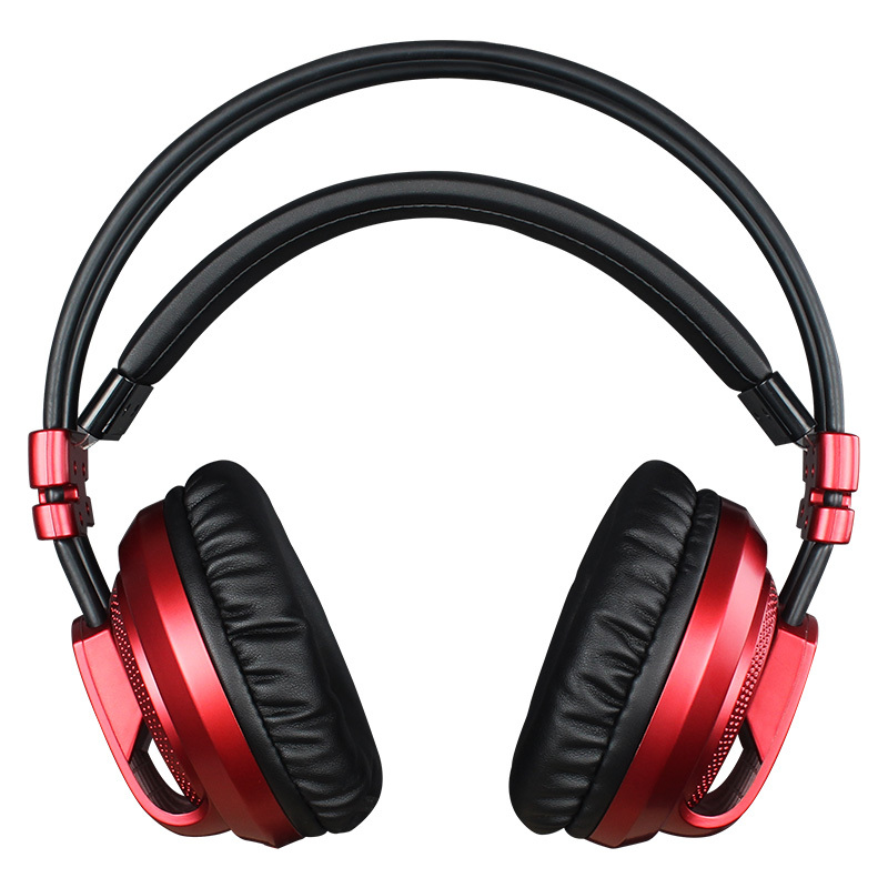 西伯利亚(XIBERIA)V10 电竞游戏耳机头戴式7.1声道重低音7彩发光电脑有线耳机耳麦 红色