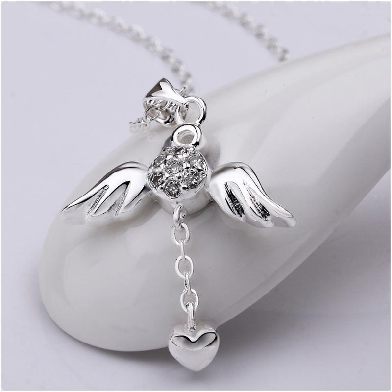 N674 Women Silver Necklace 镀925纯银女项链日韩版锁骨链潮人送女朋友七夕情人节礼物