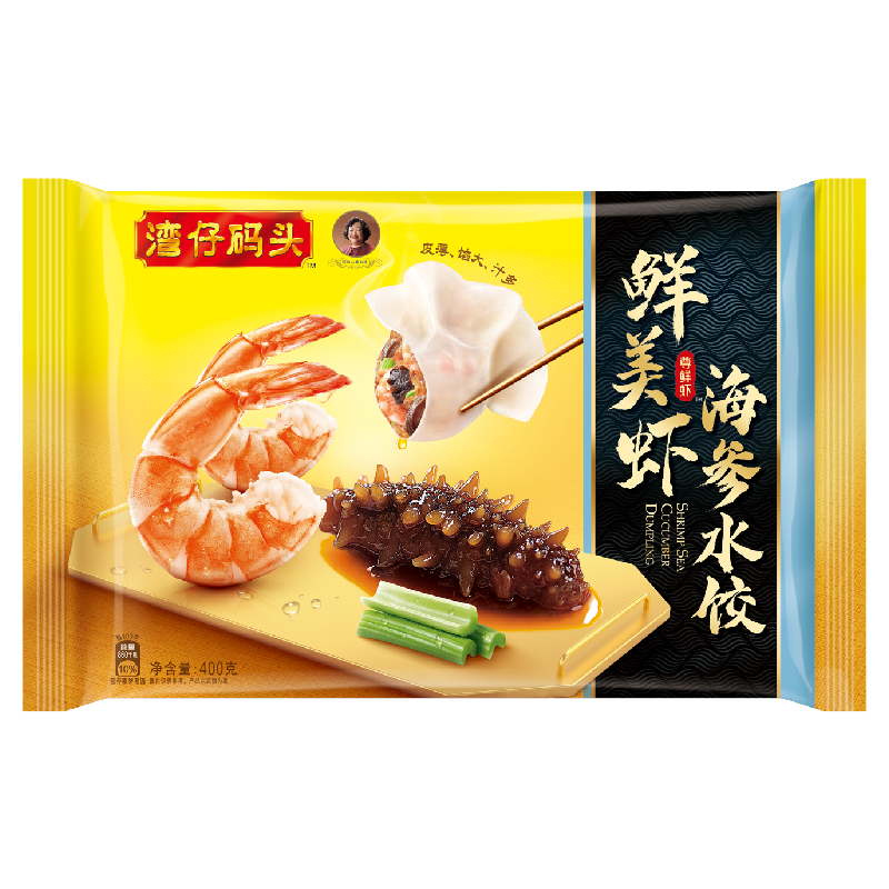 湾仔码头鲜美虾海参水饺400g