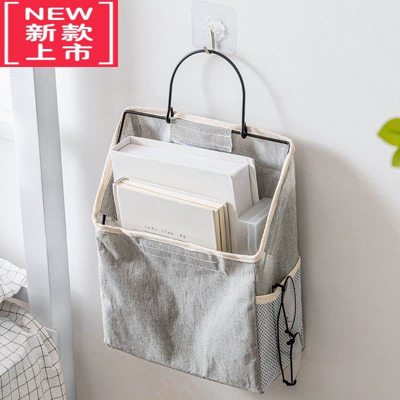 可莉允宿舍课桌收纳挂袋挂墙壁挂书桌ins收纳袋床头布袋墙上门后置物袋w图片
