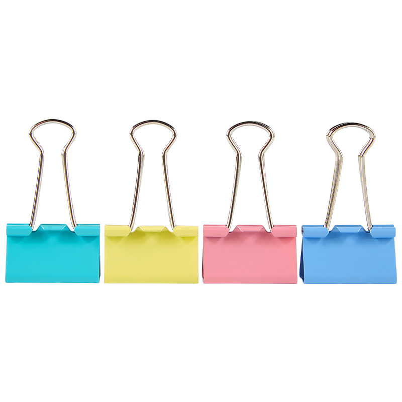 宝克(BAOKE)BC1363 32mm中号彩色长尾夹票夹 1筒高清大图