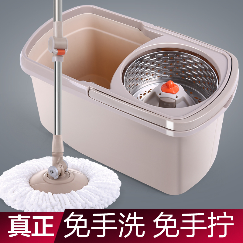 大卫拖把双驱动免手洗拖把拖布可拆卸墩布好神拖 D6 1杆2头高清大图