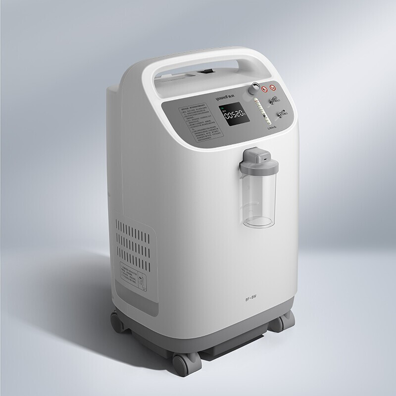 鱼跃制氧机8F-8W 低噪款8L带雾化医用吸氧机家用老人孕妇氧气机93%氧浓度制氧雾化家用制氧机老人吸氧机医用